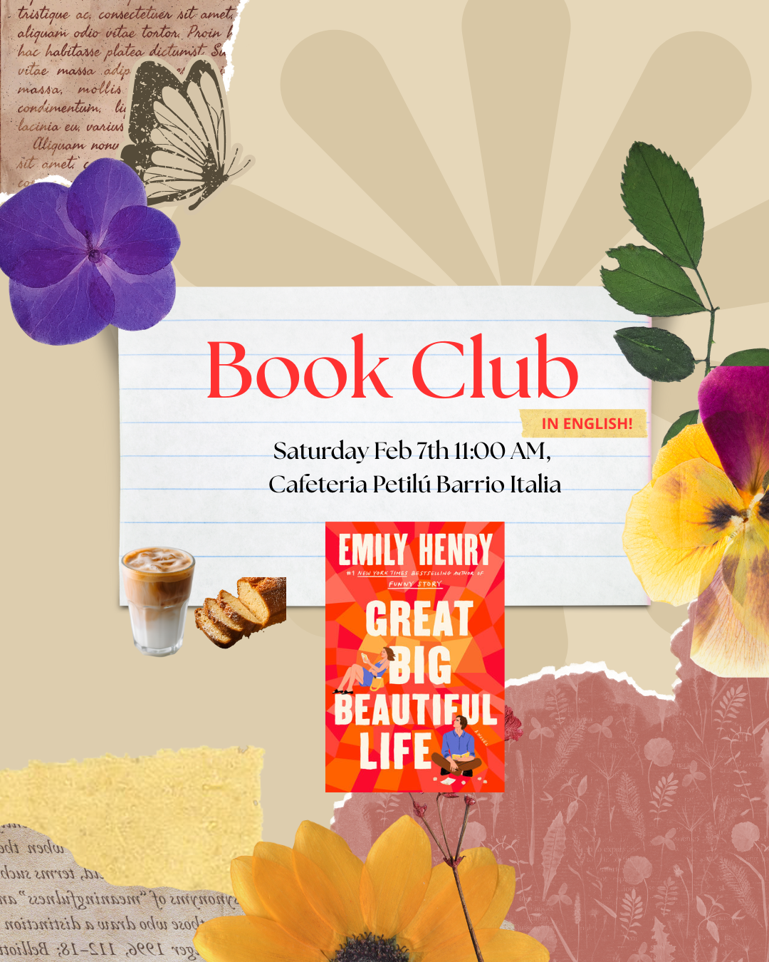 Emily Henry Book Club: Coffee, Craft & Conversation (Feb 7)✨